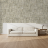 Montauk Paperweave Gray Brown Wallcovering | Phillipe Romano room setting
