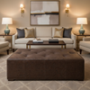 West Indian Lily - Espresso Upholstered Ottoman | Architectural Fabrics