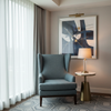 Abaca - Slate Blue Tekloom Performance Upholstered Chair | Architectural Fabrics