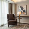 Subtle Pebble Grain Rich Chocolate Upholstered Chair | Architectural Fabrics