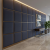 Subtle Linen Weave Deep Indigo Upholstered Wall Panel | Architectural Fabrics