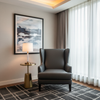 Fine Pebble Grain Dark Graphite Upholstered Chair | Architectural Fabrics