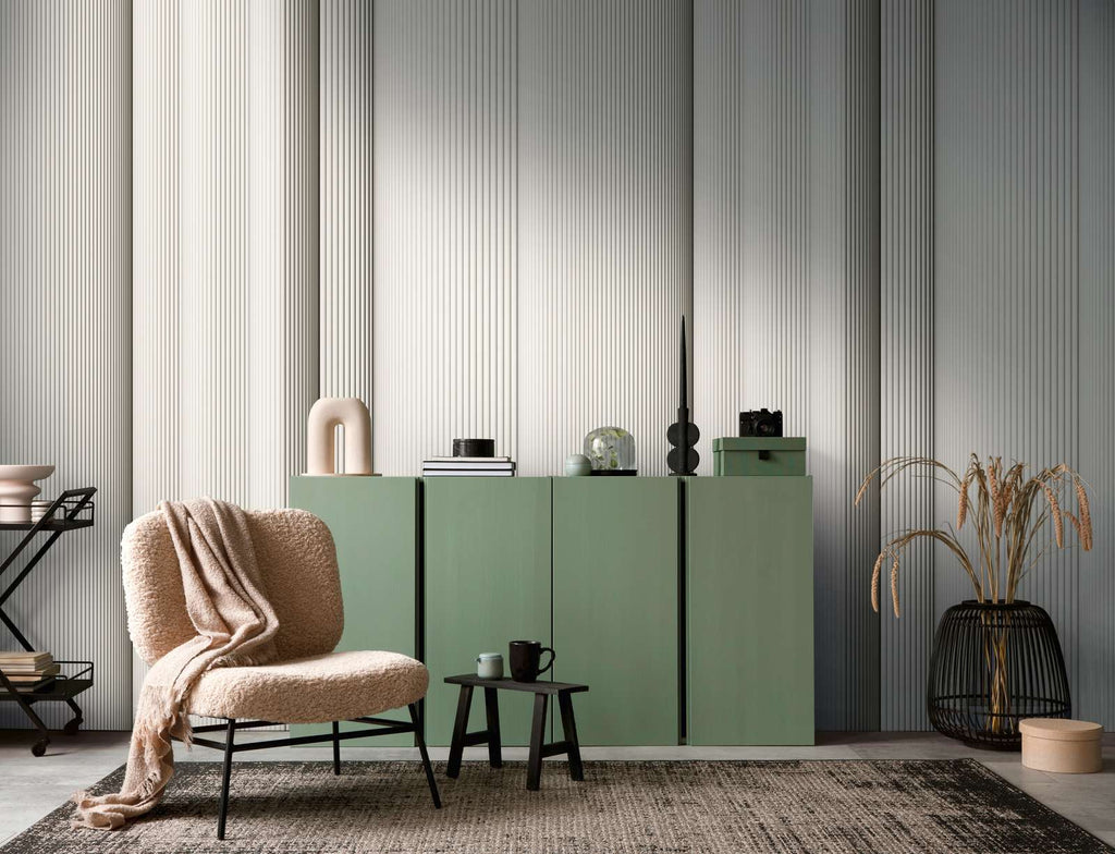 Livingwalls Design Panel the Wall 3 Light Gray Wallcovering | AS Creation