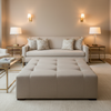 Savannah Bay - Oyster Upholstered Ottoman | Architectural Fabrics