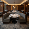 Savannah Bay - Midnight Upholstered Banquette | Architectural Fabrics