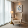 Ultrasuede  Chamois Cream Upholstered Chair | Ultrasuede Upholstery