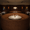 West Indian Lily - Cinnamon Upholstered Banquette | Architectural Fabrics