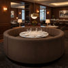 Maho Bay - Fudge Upholstered Banquette | Architectural Fabrics