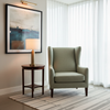 Fine Woven Texture Soft Sage Upholstered Chair | Architectural Fabrics