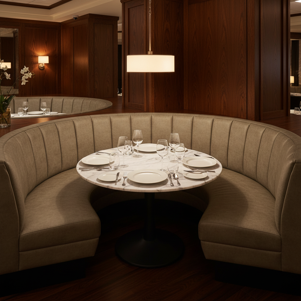 Alamo - Tundra Performance Vinyl Upholstered Banquette | Architectural Fabrics