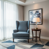 Rattan Bay - Denim Upholstered Chair | Architectural Fabrics
