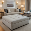 Azores - Azores Tekloom Performance Upholstered Ottoman | Architectural Fabrics