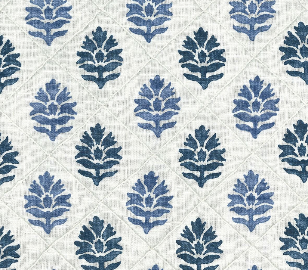 DWCY-900167 Nina Campbell Fabric Cornflower Blue designer-wallcoverings-los-angeles