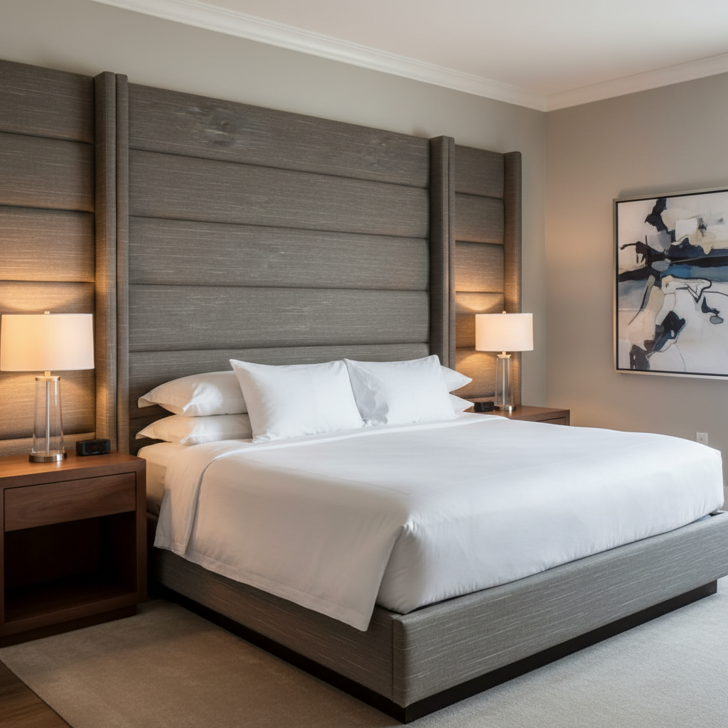 Tradewind Trace - Charcoal Upholstered Headboard | Architectural Fabrics