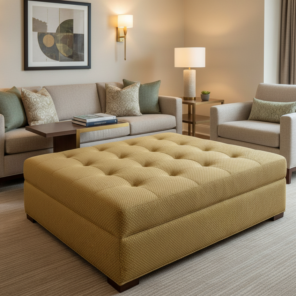 Soufriere - Sunflower Upholstered Ottoman | Architectural Fabrics