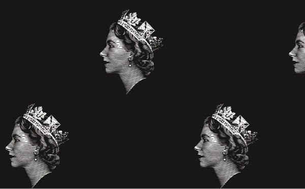 Hail to the Queen - Grey and Black Contemporary | Architectural Wallcoverings