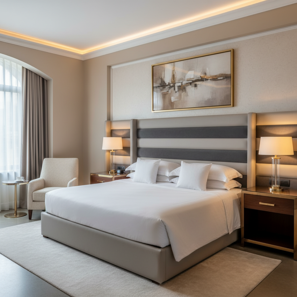 Lawrenceville Blanco Upholstered Headboard | Architectural Fabrics