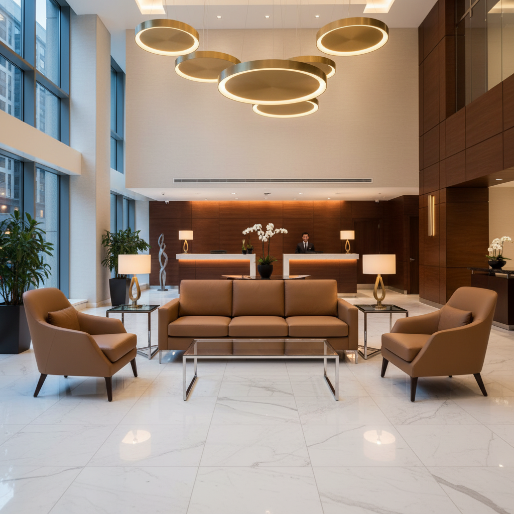 Fine Pebble Grain Warm Chestnut Upholstered Sofa | Architectural Fabrics