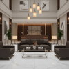 Trunk Bay - Espresso Upholstered Sofa | Architectural Fabrics