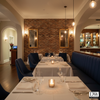 Vomera Faux Burnt Brick | Hollywood Wallcoverings - Restaurant Dining commercial room setting
