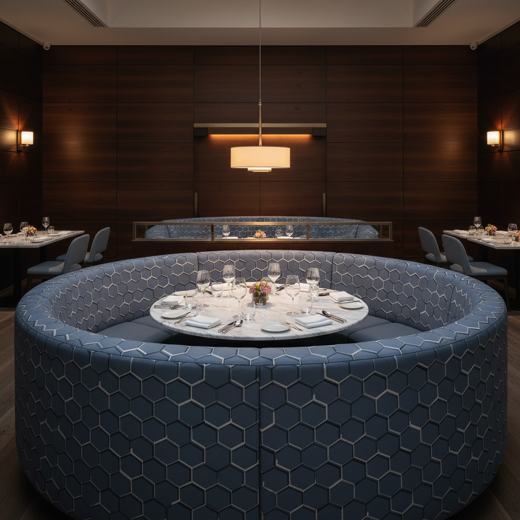 Pelican Cay - Lapis Upholstered Banquette | Architectural Fabrics