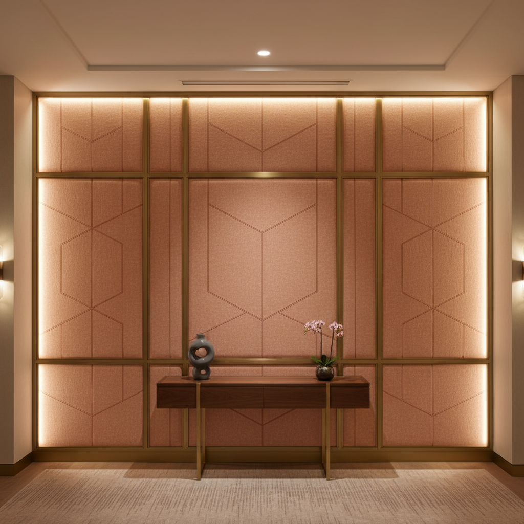 Pinnacle Rock - Dusty Rose Upholstered Wall Panel | Architectural Fabrics