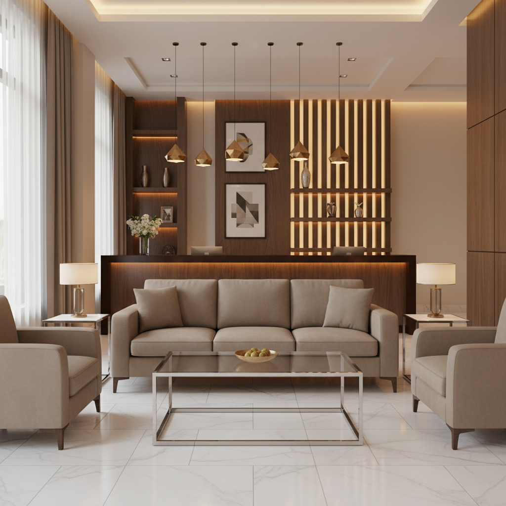 Smooth Matte Finish Soft Taupe Upholstered Sofa | Architectural Fabrics