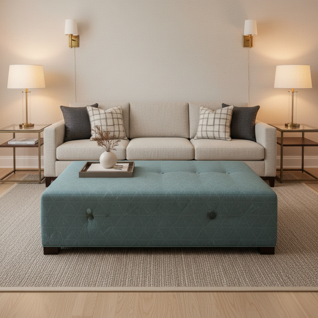 St. Barthelemy - Dream Upholstered Ottoman | Architectural Fabrics