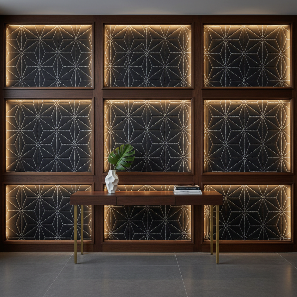 Axis - Axis Etched Polyurethane Upholstered Wall Panel | Architectural Fabrics