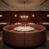 Triangle Reef - Bordeaux Upholstered Banquette | Architectural Fabrics