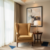 Fine Pebble Grain Golden Tan Upholstered Chair | Architectural Fabrics