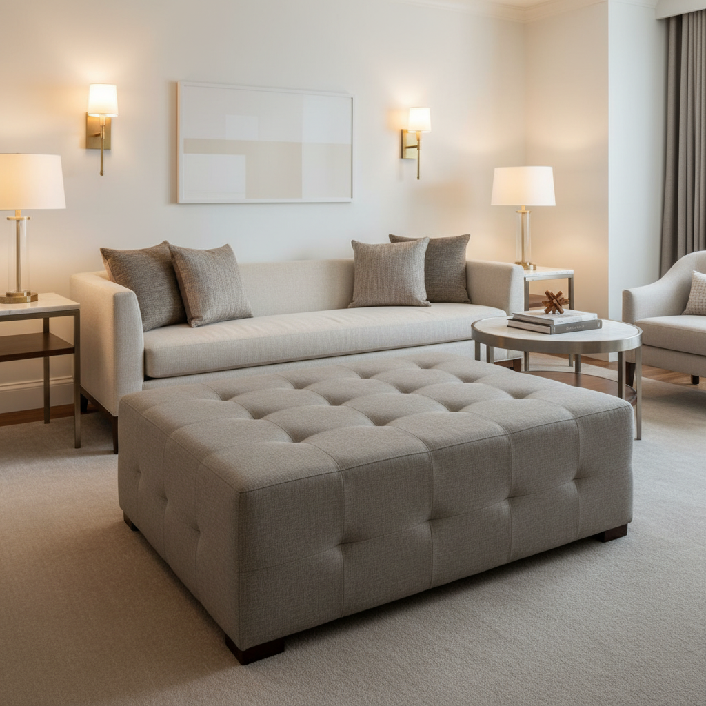 Peter Island - Gust Upholstered Ottoman | Architectural Fabrics
