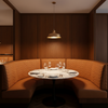 Waterfall Bay - Persimmon Upholstered Banquette | Architectural Fabrics