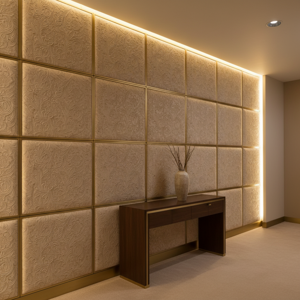West Indian Lily - Gorge Upholstered Wall Panel | Architectural Fabrics