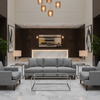 Sisal Bay - Slate Upholstered Sofa | Architectural Fabrics