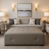 Runaway Bay - Herbal Upholstered Ottoman | Architectural Fabrics