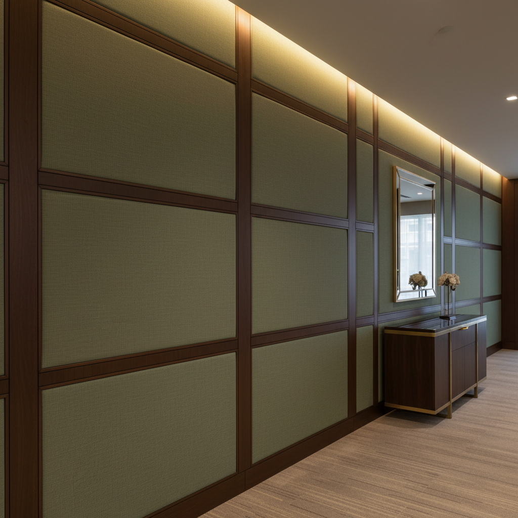 Aspect - Verdant Weave Performance Polyurethane Upholstered Wall Panel | Architectural Fabrics