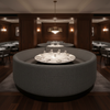 Tweed Bay - Charcoal Upholstered Banquette | Architectural Fabrics