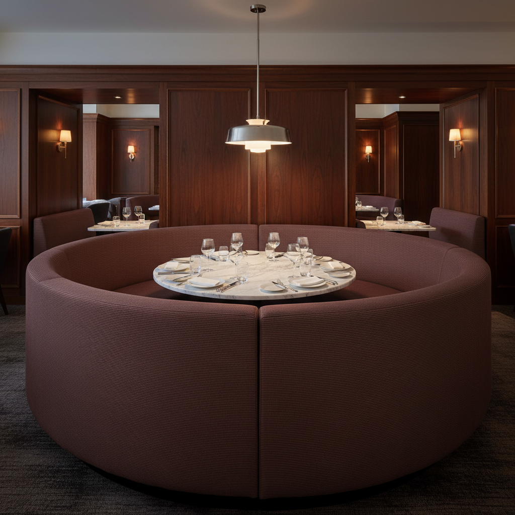 Storm Bay - Bordeaux Upholstered Banquette | Architectural Fabrics