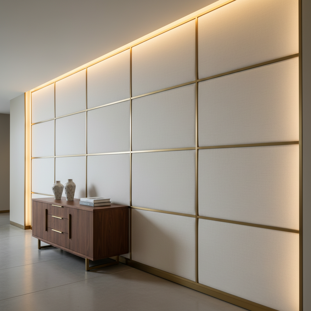 Aire Pebbled - Chalk Breathable Polyurethane Upholstered Wall Panel | Architectural Fabrics