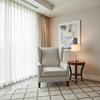 Brushed Linen Weave Soft Silver Upholstered Chair | Architectural Fabrics