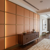 Fine Pebble Grain Golden Apricot Upholstered Wall Panel | Architectural Fabrics