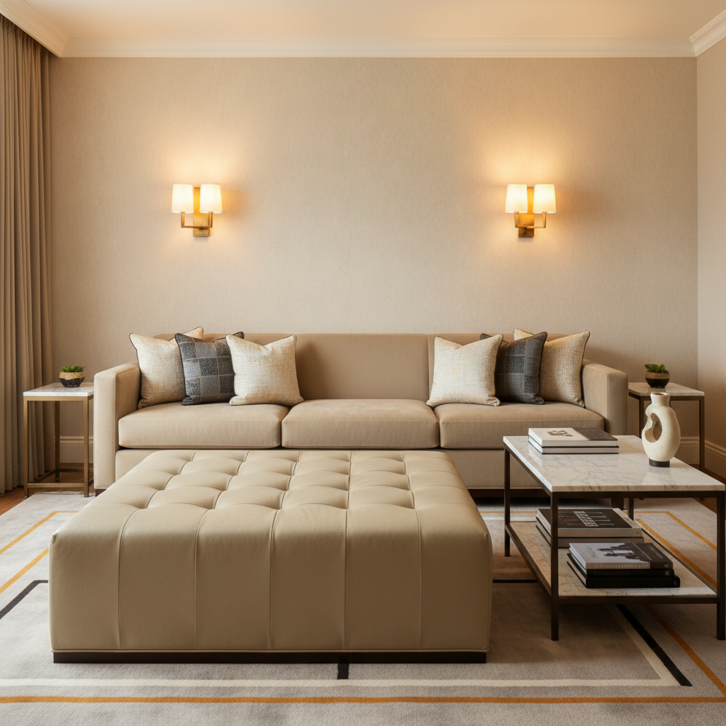 Big Stone Gap Lite Upholstered Ottoman | Architectural Fabrics