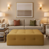 Amalfi - Goldenrod Indoor/Outdoor Vinyl Upholstered Ottoman | Architectural Fabrics