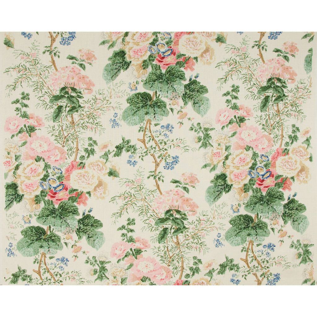 Samples and Purchasing available for Hollyhock Hdb - White/Coral  By Lee Jofa |  |  Multipurpose Print at Designer Wallcoverings and Fabrics