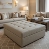 Bellevue - Bellevue Tekloom Performance Upholstered Ottoman | Architectural Fabrics