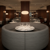 Tradewind Trace - Gull Upholstered Banquette | Architectural Fabrics