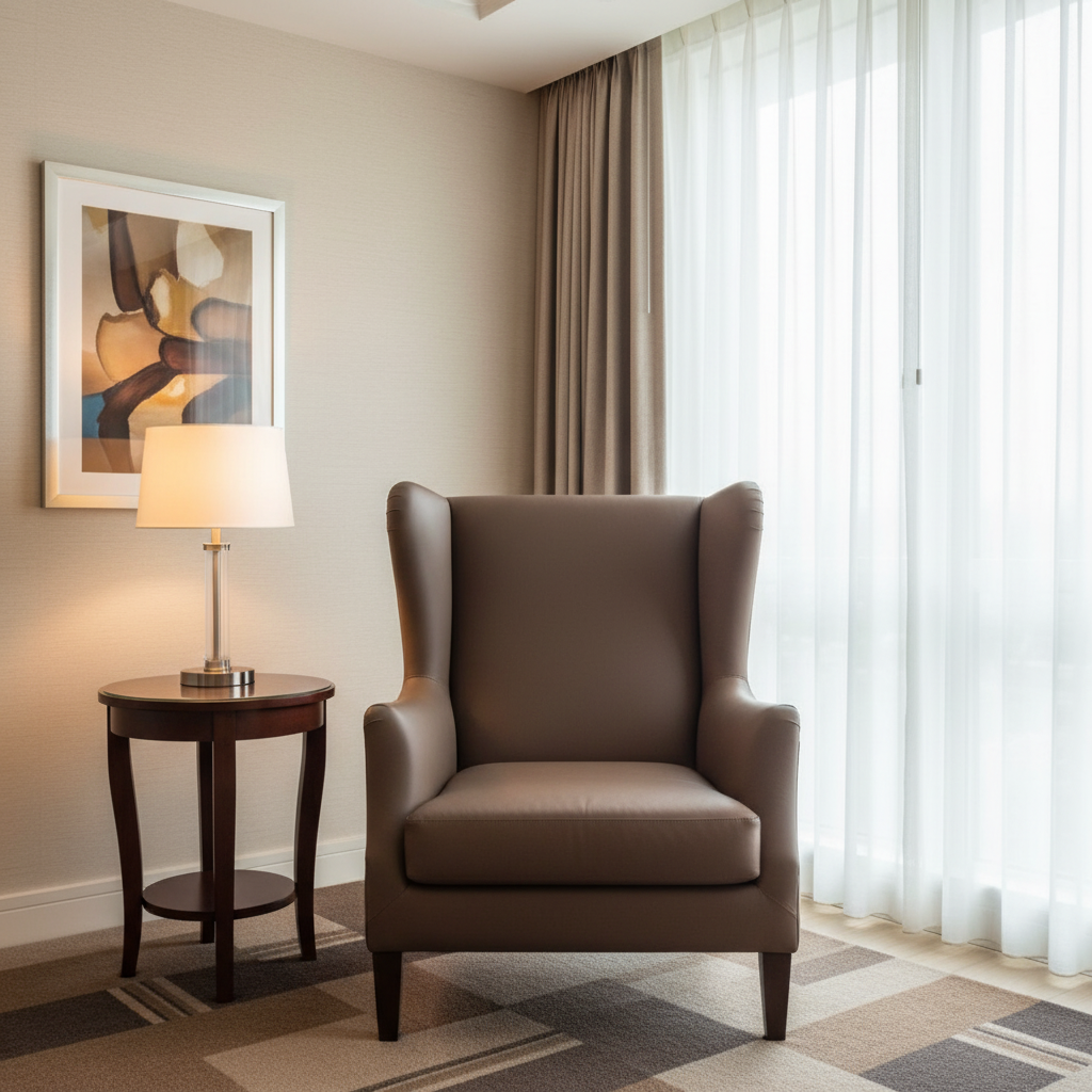 Aarden - Umber Earth Silicone Hybrid Upholstered Chair | Architectural Fabrics