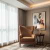 Smooth Solid Color Rich Umber Upholstered Chair | Architectural Fabrics