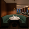 Smooth Velvet Nap Forest Depth Upholstered Banquette | Architectural Fabrics